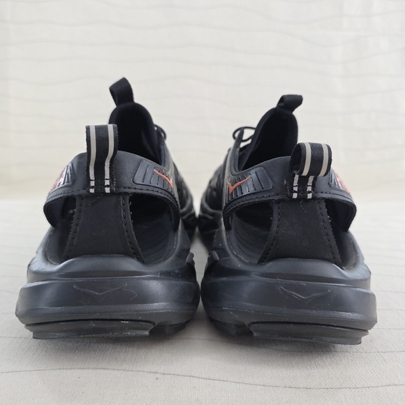 Hoka One One Womens Hopara Black/Fusion Coral Hiking Sandals Shoes Size 9 - Picture 5 of 10